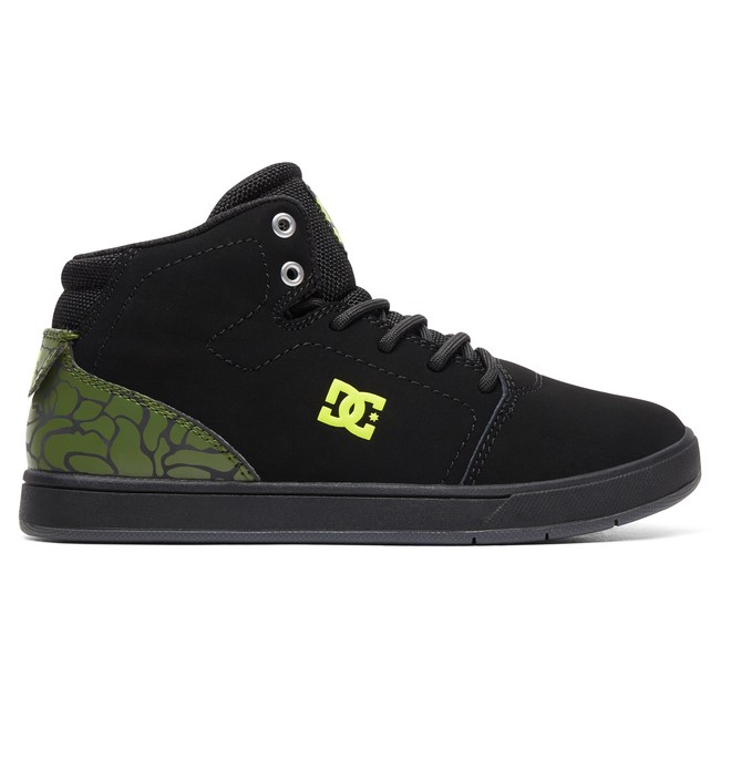 dcshoes, Crisis High SE - Chaussures montantes pour Garçon, BLACK/BLACK/SOFT LIME (bk9) 0 Crisis High SE - Chaussures montantes pour Garçon Bleu ADBS100236 DC Shoes