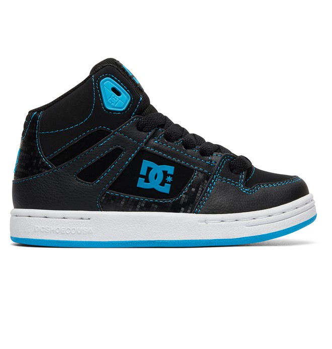 dcshoes, Boy's Pure High-Top Shoes, BLACK/HAWAIIAN OCEAN (bho) 0 Boy's Pure High-Top Shoes Orange ADBS100242 DC Shoes