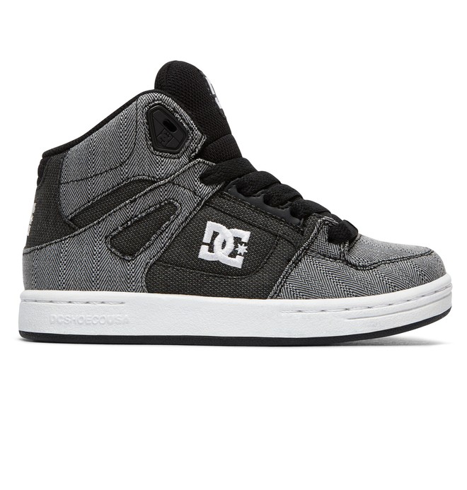 dcshoes, Kid's Pure TX SE High Top Shoes, GREY/WHITE/GREY (xsws) 0 Kid's Pure TX SE High Top Shoes Grey ADBS100243 DC Shoes
