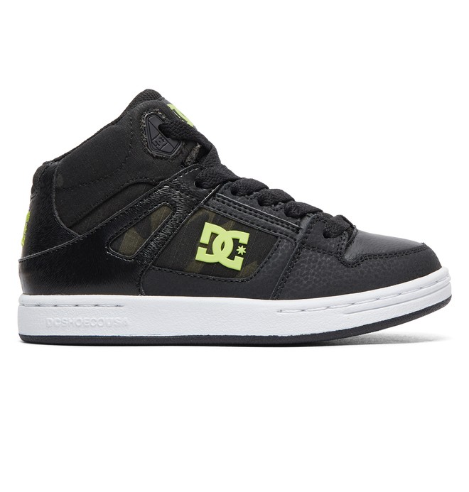 dcshoes, Boy's 8-16 Pure High SE High-Top Shoes, BLACK/CAMO (bcm) 0 Boy's 8-16 Pure High SE High-Top Shoes Black ADBS100244 DC Shoes