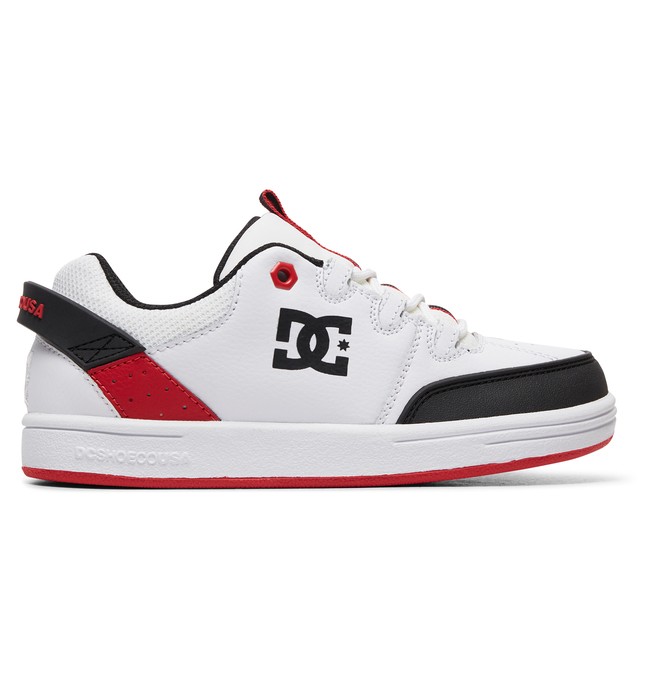 dcshoes, Boy's 8-16 Syntax Shoes, WHITE/BLACK/ATHLETIC RED (wtk) 0 Boy's 8-16 Syntax Shoes White ADBS100257 DC Shoes