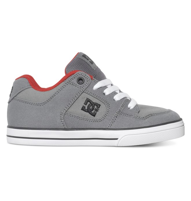 dcshoes, Boy's Pure TX Shoes, ARMOR/BLACK/TRUE RED (akt) 0 Boy's Pure TX Shoes ADBS300007 DC Shoes