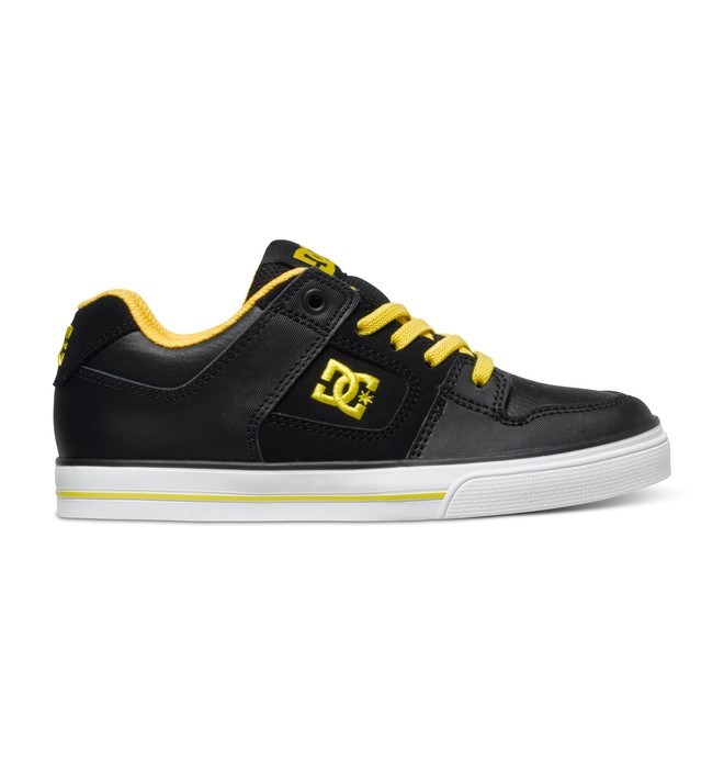 dcshoes, Boy's 4-7 Pure Elastic Shoes, BLACK/YELLOW (bky) 0 Boy's 4-7 Pure Elastic Shoes ADBS300147 DC Shoes