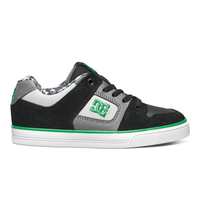 dcshoes, Niños 8-16 Zapato de Meter Pure Elastic SE, BLACK/GREY/GREEN (xksg) 0 Niños 8-16 Zapato de Meter Pure Elastic SE ADBS300222 DC Shoes