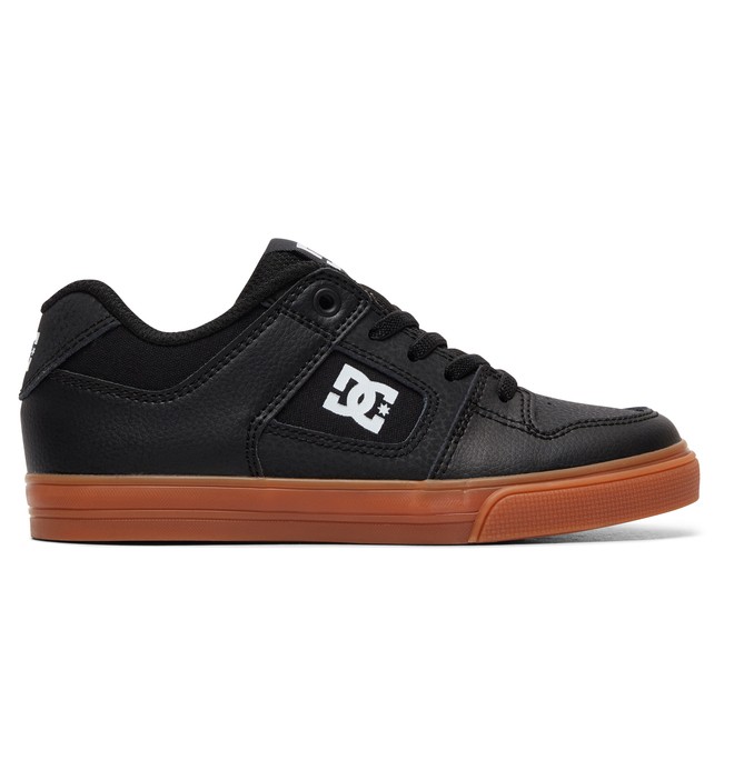 dcshoes, Boy's 8-16 Pure Elastic Shoes, BLACK/WHITE/GUM (bw6) 0 Boy's 8-16 Pure Elastic Shoes Black ADBS300256 DC Shoes