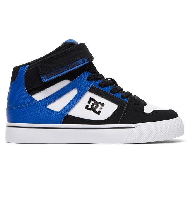 dcshoes, Pure High EV - Baskets montantes à lacets élastiques pour Garçon, BLACK/WHITE/BLUE (xkwb) 0 Pure High EV - Baskets montantes à lacets élastiques pour Garçon Multicouleurs ADBS300260 DC Shoes