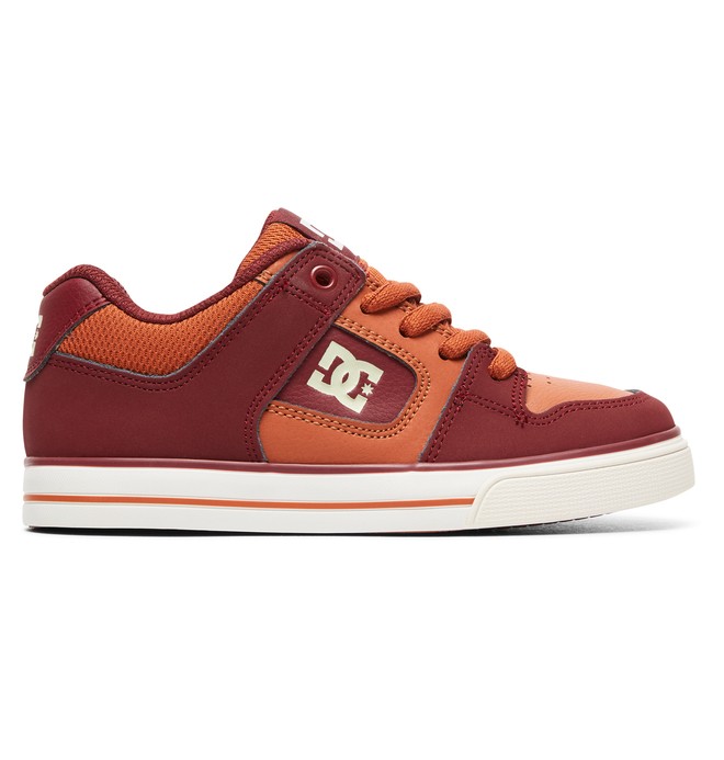 dcshoes, Boy's 8-16 Pure Shoes, BURGUNDY/TAN (bt3) 0 Boy's 8-16 Pure Shoes Red ADBS300267 DC Shoes