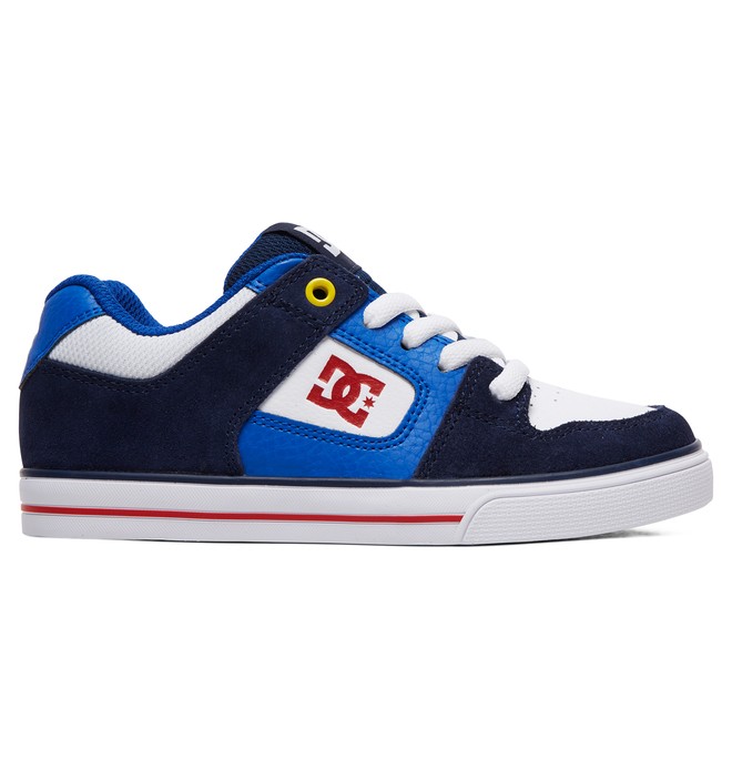 dcshoes, Boy's 8-16 Pure Shoes, NAVY/RED (nrd) 0 Boy's 8-16 Pure Shoes Blue ADBS300267 DC Shoes