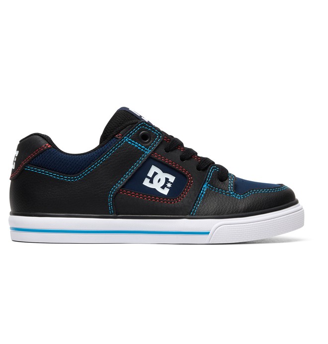 dcshoes, Boy's 8-16 Pure Shoes, BLACK/BLUE/RED (xkbr) 0 Boy's 8-16 Pure Shoes Black ADBS300267 DC Shoes