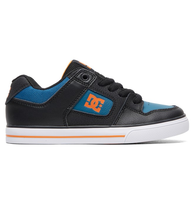 dcshoes, Boy's 8-16 Pure Shoes, BLACK/ORANGE/BLUE (xknb) 0 Boy's 8-16 Pure Shoes Black ADBS300267 DC Shoes
