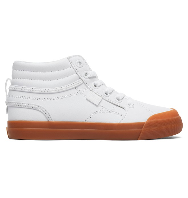 dcshoes, Kid's Evan Hi SE Zip High Top Shoes, WHITE/GUM (wg5) 0 Kid's Evan Hi SE Zip High Top Shoes White ADBS300307 DC Shoes