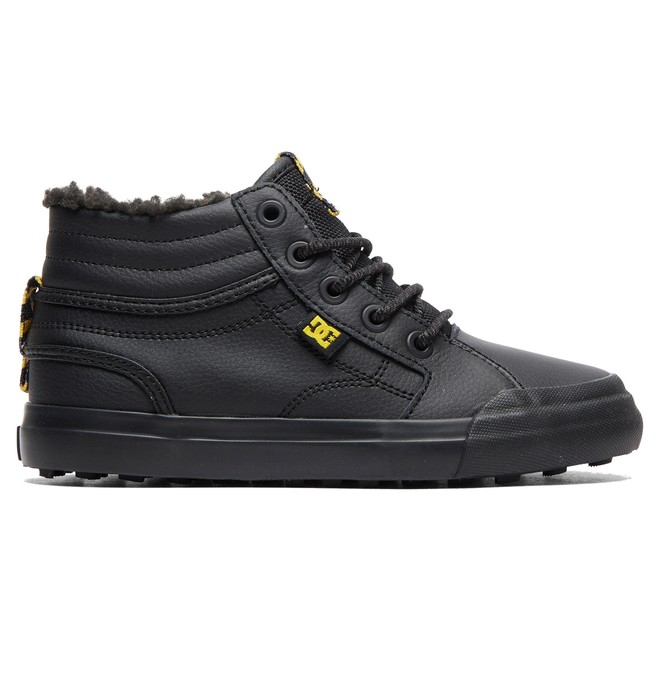 dcshoes, Boy's Evan Hi WNT High-Top Winter Shoes, BLACK/BLACK/YELLOW (xkky) 0 Boy's Evan Hi WNT High-Top Winter Shoes ADBS300314 DC Shoes