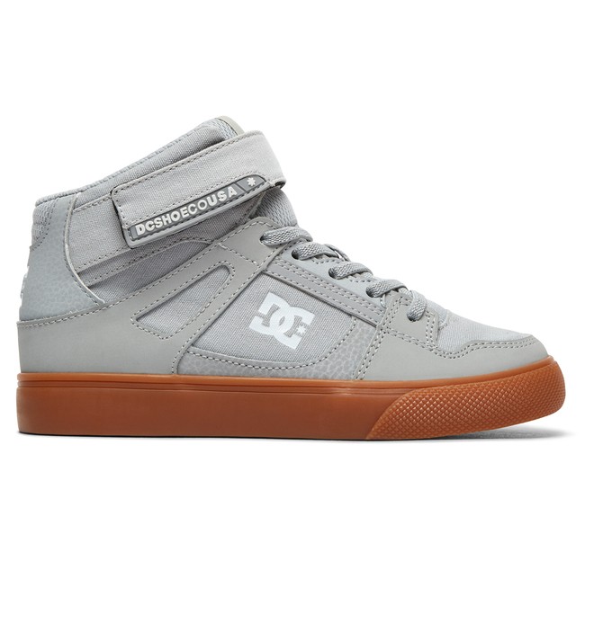 dcshoes, Boy's Pure High-Top Shoes, GREY/GUM (2gg) 0 Boy's Pure High-Top Shoes Grey ADBS300324 DC Shoes