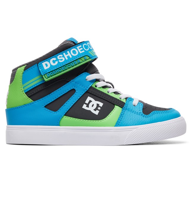 dcshoes, Boy's 8-16 Pure High EV High-Top Shoes, GREY/GREEN/BLUE (xsgb) 0 Boy's 8-16 Pure High EV High-Top Shoes Grey ADBS300324 DC Shoes