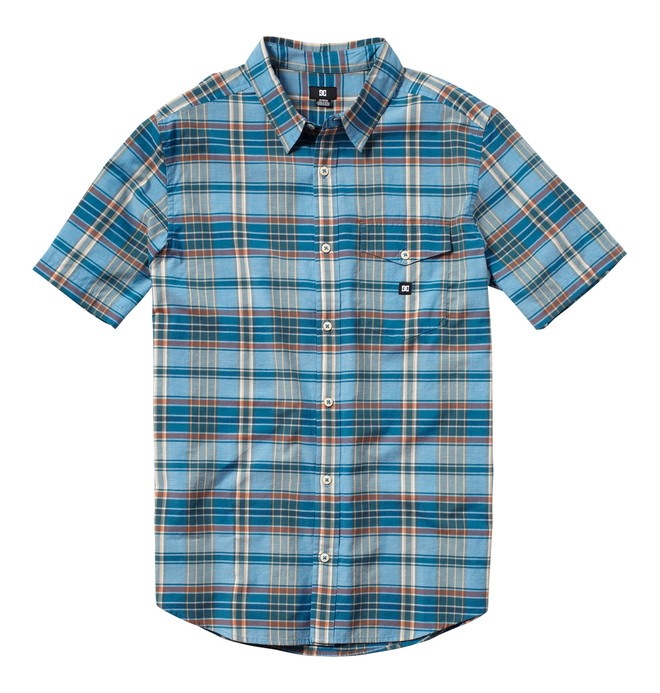 dcshoes, Boy's Dignan Short Sleeve Shirt, MARINE BLUE (mrn) 0 Boy's Dignan Short Sleeve Shirt ADBWT00000 DC Shoes