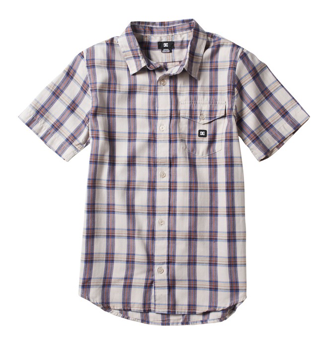 dcshoes, Boy's Eschaton Short Sleeve Shirt, ASH (ash) 0 Boy's Eschaton Short Sleeve Shirt ADBWT00002 DC Shoes