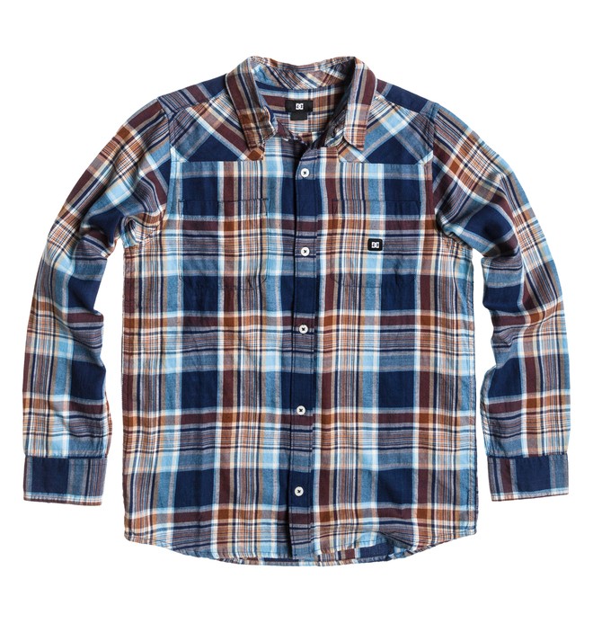 dcshoes, Boy's Ziprin Long Sleve Shirt, DC NAVY PLAID (btl1) 0 Boy's Ziprin Long Sleve Shirt ADBWT00012 DC Shoes