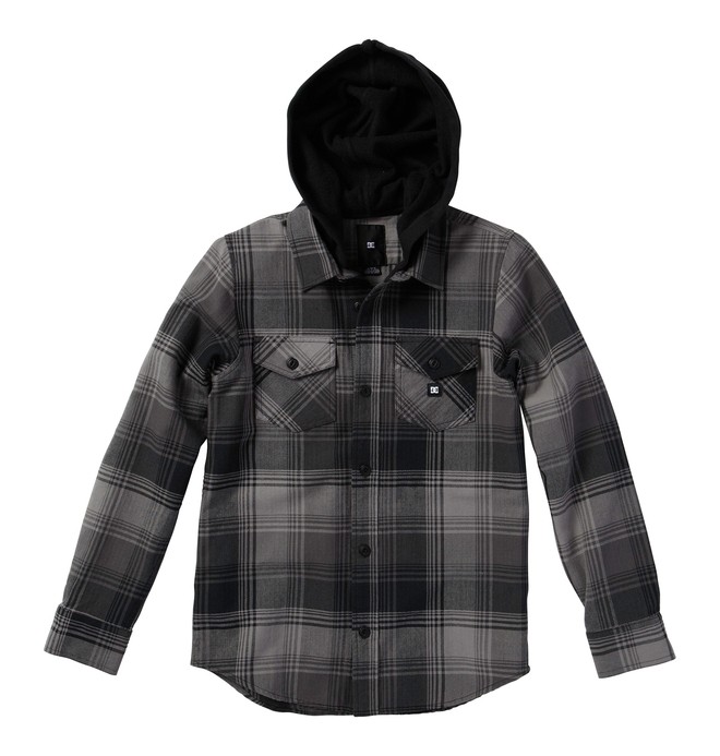 dcshoes, Boy's Ranger Long Sleve Shirt, BLACK PLAID (kvj1) 0 Boy's Ranger Long Sleve Shirt ADBWT00013 DC Shoes