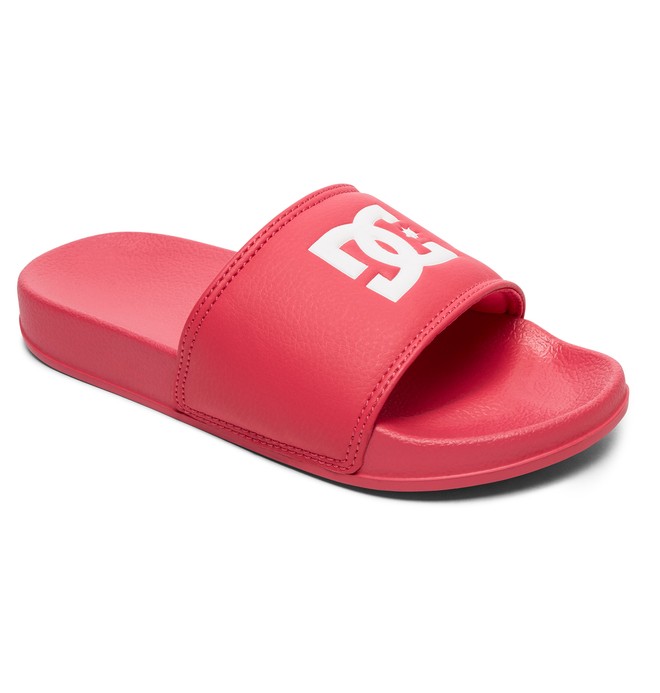 dcshoes, Girl's 8-16 DC Slide Sliders, CRAZY PINK (crp) 0 Girl's 8-16 DC Slide Sliders Pink ADGL100008 DC Shoes