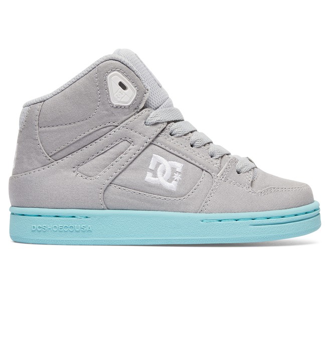 dcshoes, Kid's Rebound TX High Top Shoes, GREY/BLUE (gb5) 0 Kid's Rebound TX High Top Shoes ADGS100216 DC Shoes