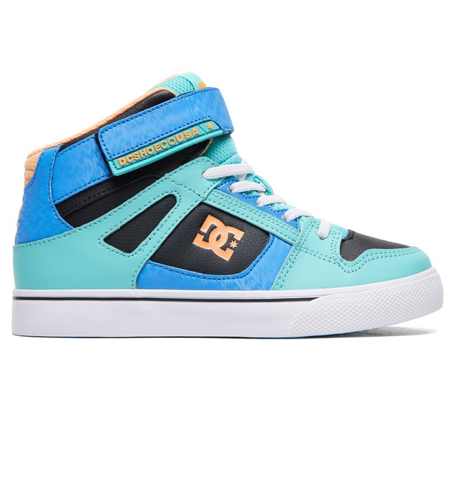 dcshoes, Girl's 8-16 Pure High EV High-Top Shoes, BLACK/MULTI/WHITE (kmw) 0 Girl's 8-16 Pure High EV High-Top Shoes Orange ADGS300092 DC Shoes