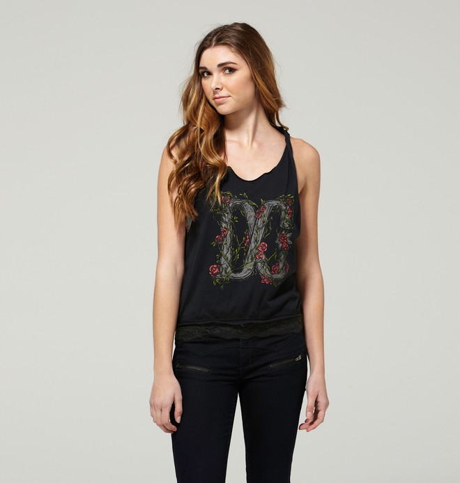 dcshoes, Women's Elle Tank Top, BLACK (kvd0) 0 Women's Elle Tank Top ADJKT00016 DC Shoes