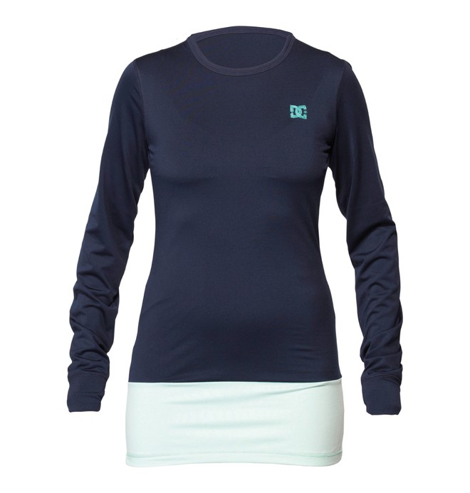 dcshoes, Women's Galena Base Layer Long Sleve Tee, DRESS BLUE (btk0) 0 Women's Galena Base Layer Long Sleve Tee ADJKT00022 DC Shoes