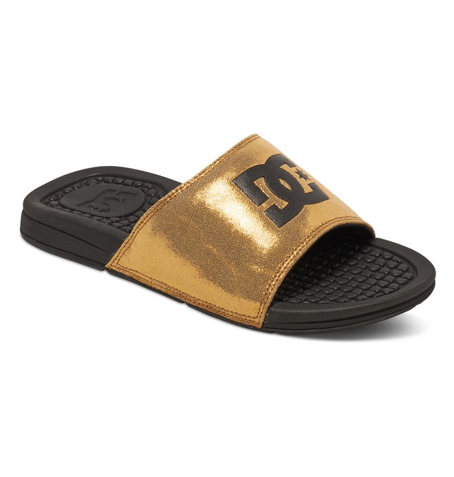 dcshoes, Women's Bolsa SE Slide Sandals, GOLD (gld) 0 Women's Bolsa SE Slide Sandals ADJL100008 DC Shoes
