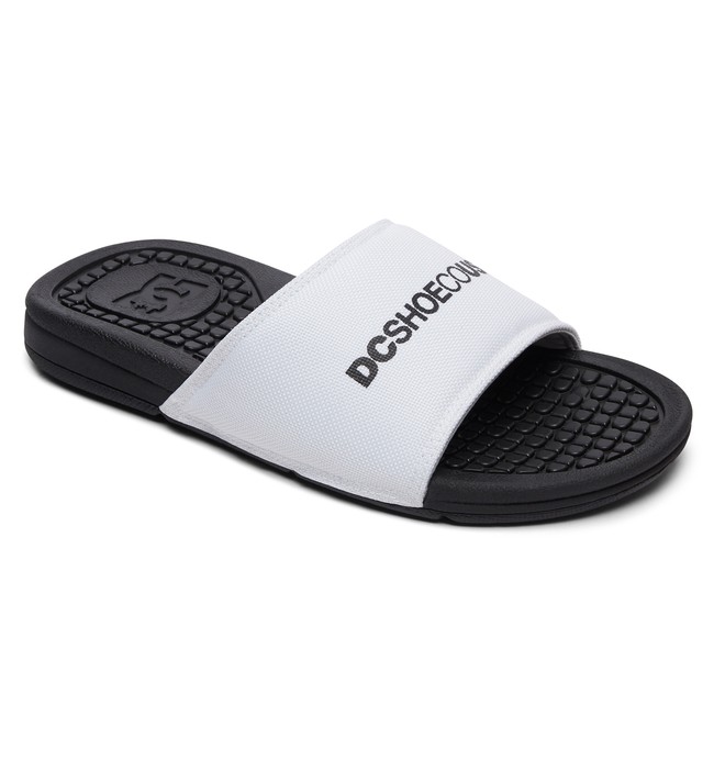 dcshoes, Women's Bolsa SP Slider Sandals, WHITE/BLACK (wbk) 0 Women's Bolsa SP Slider Sandals White ADJL100018 DC Shoes