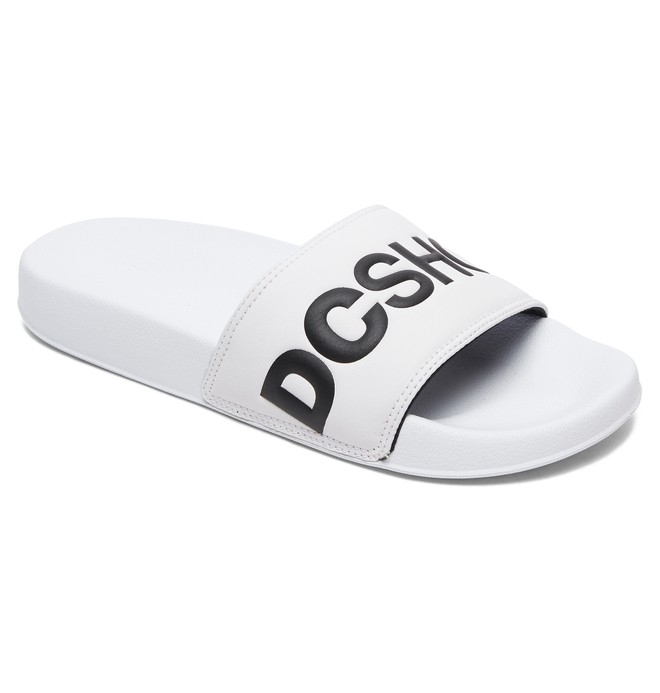 dcshoes, DC Slide Sliders, WHITE/BLACK (wbk) 0 DC Slide Sliders White ADJL100019 DC Shoes