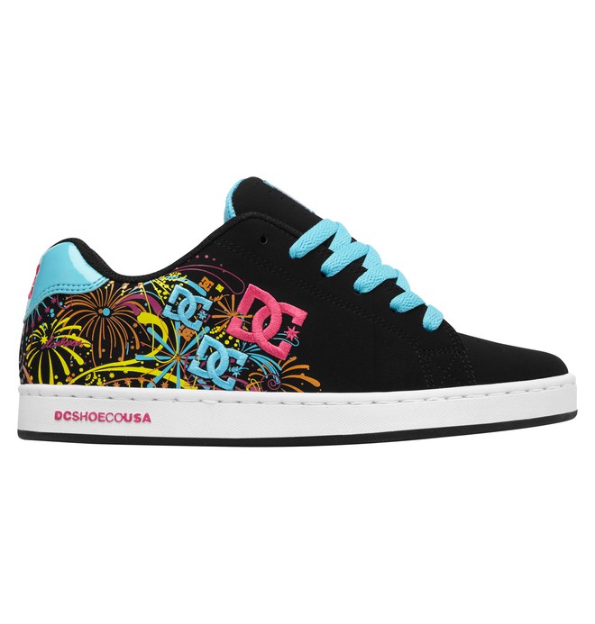 dcshoes, Women's Pixie Fireworks Shoes, BLACK/BLUE ATOLL (b12) 0 Women's Pixie Fireworks Shoes ADJS100003 DC Shoes