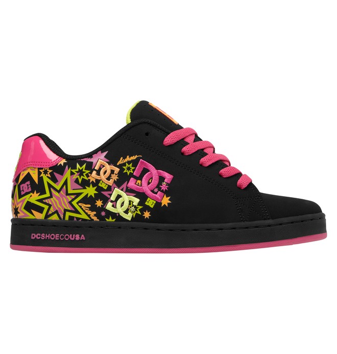 dcshoes, Women's Pixie Zebrastarz Shoes, BLACK/CITRUS (kct) 0 Women's Pixie Zebrastarz Shoes ADJS100013 DC Shoes
