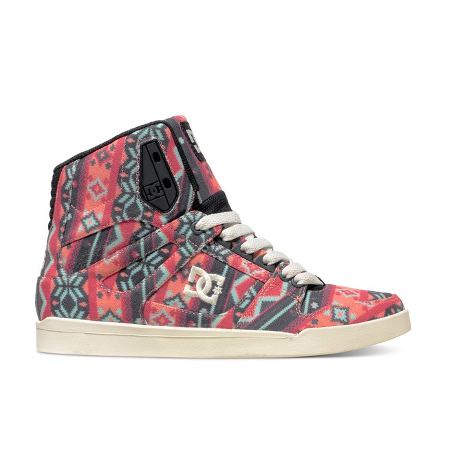 dcshoes, Women's Rebound Slim SP High-Top Shoes, PINK/DK GREY (pg0) 0 Women's Rebound Slim SP High-Top Shoes ADJS100070 DC Shoes