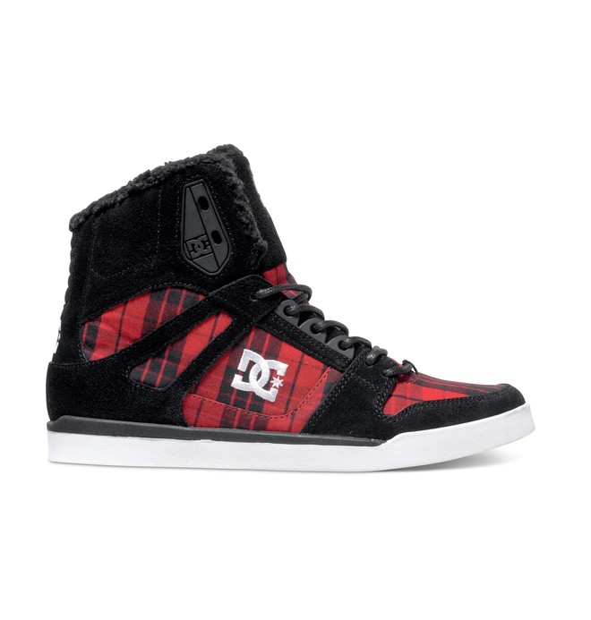 dcshoes, Women's Rebound Slim WNT High-Top Shoes, BLACK PLAID (bpa) 0 Women's Rebound Slim WNT High-Top Shoes ADJS100073 DC Shoes