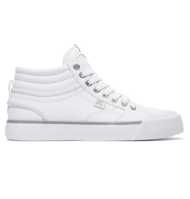 dcshoes, Women's Evan Hi High Top Shoes, WHITE/SILVER (ws4) 0 Women's Evan Hi High Top Shoes White ADJS300147 DC Shoes