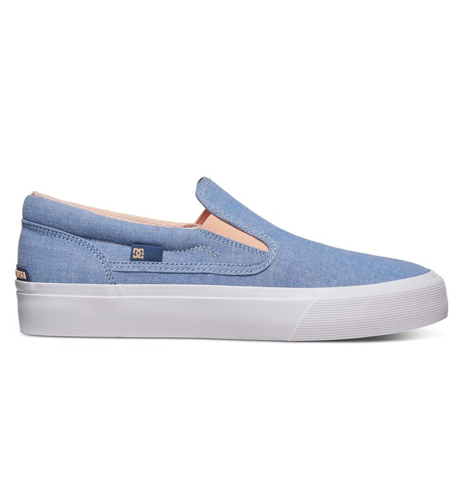 dcshoes, Women's Trase TX SE Slip On Shoes, BLUE/WHITE (bwt) 0 Women's Trase TX SE Slip On Shoes ADJS300167 DC Shoes