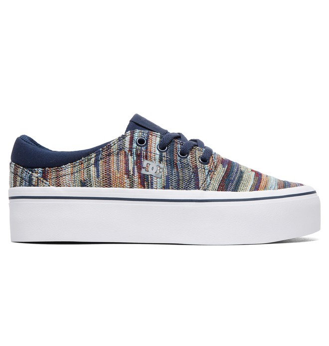 dcshoes, Women's Trase Platform TX LE Leather Shoes, DARK NAVY (na0) 0 Women's Trase Platform TX LE Leather Shoes Blue ADJS300213 DC Shoes