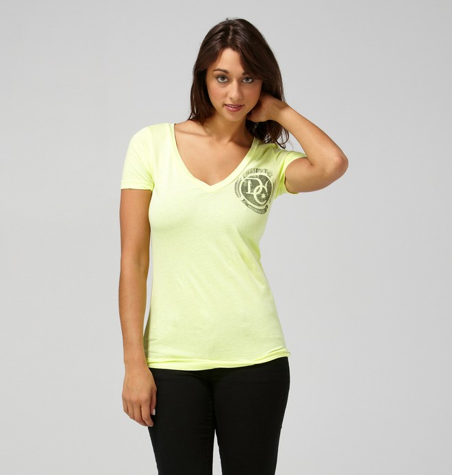 dcshoes, Women's Keyes Tee, NEON LIGHT (nel) 0 Women's Keyes Tee ADJZT00010 DC Shoes