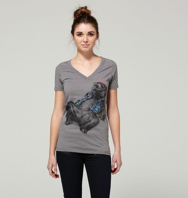 dcshoes, Women's Bearpunk Tee, HEATHER FROST GREY (sleh) 0 Women's Bearpunk Tee ADJZT00049 DC Shoes