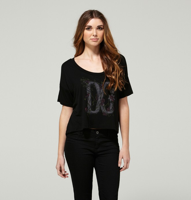 dcshoes, Women's Vinyard Tee, BLACK (kvd0) 0 Women's Vinyard Tee ADJZT00055 DC Shoes