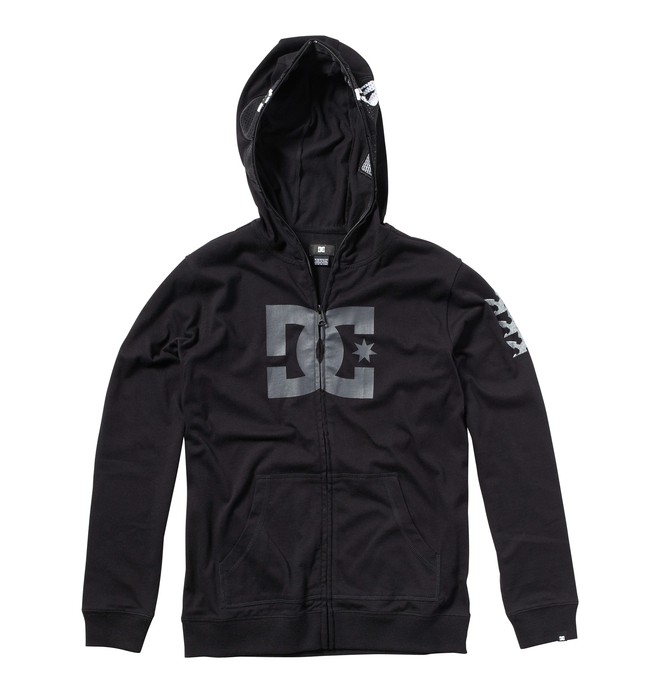 dcshoes, Kid's Ninja Zip Hoodie, BLACK (blk) 0 Kid's Ninja Zip Hoodie ADKFT00004 DC Shoes