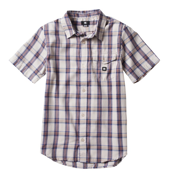 dcshoes, Kid's Eschaton Short Sleeve Shirt, ASH (ash) 0 Kid's Eschaton Short Sleeve Shirt ADKWT00001 DC Shoes
