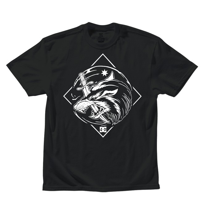 dcshoes, Boy's Lone Wolf Tee, BLACK (kvj0) 0 Boy's Lone Wolf Tee ADKZT00046 DC Shoes