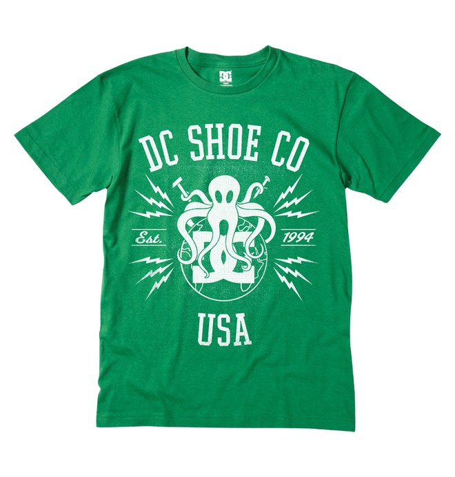 dcshoes, Boy's Octoworld Tee, KELLY GREEN (grz0) 0 Boy's Octoworld Tee ADKZT00152 DC Shoes