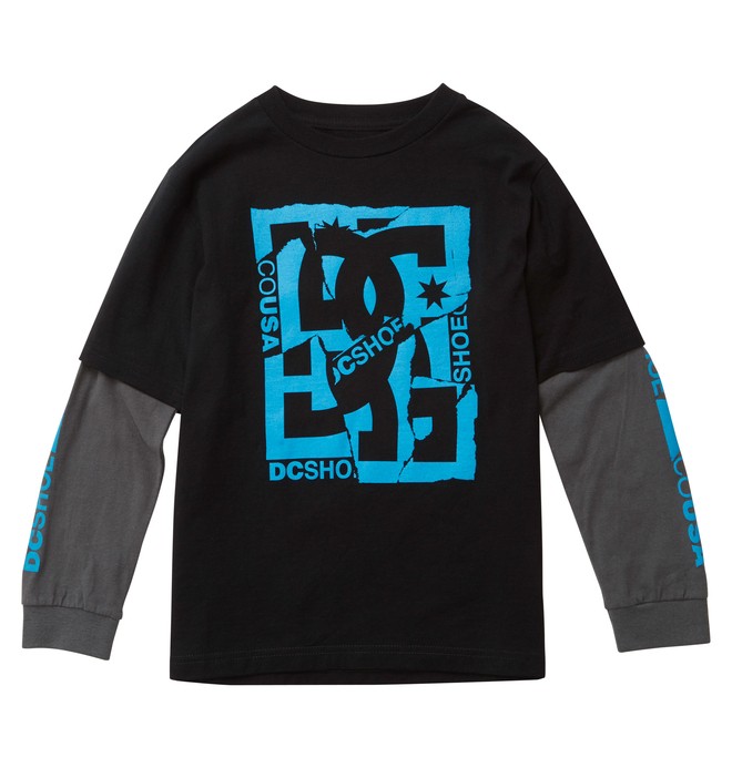 dcshoes, Kid's DCRips 2Fer Tee, BLACK (kvj0) 0 Kid's DCRips 2Fer Tee ADKZT00269 DC Shoes