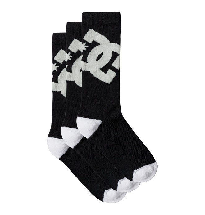 dcshoes, DC 6 - Pack de 3 — Chaussettes, BLACK (kvj0) 0 DC 6 - Pack de 3 — Chaussettes ADYAA03047 DC Shoes