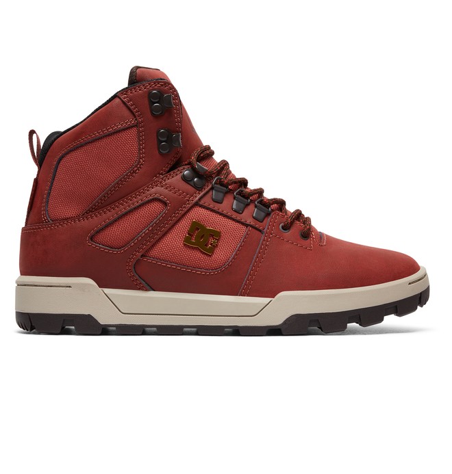 dcshoes, Pure High WR Boot - Botas, BURNT HENNA/WHITE (bhw) 0 Pure High WR Boot - Botas Marron ADYB100001 DC Shoes