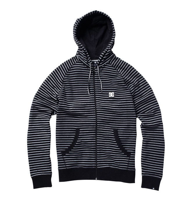 dcshoes, Men's Cage Stripe Full Zip Sweatshirt, BLACK (kvj0) 0 Men's Cage Stripe Full Zip Sweatshirt ADYFT00072 DC Shoes