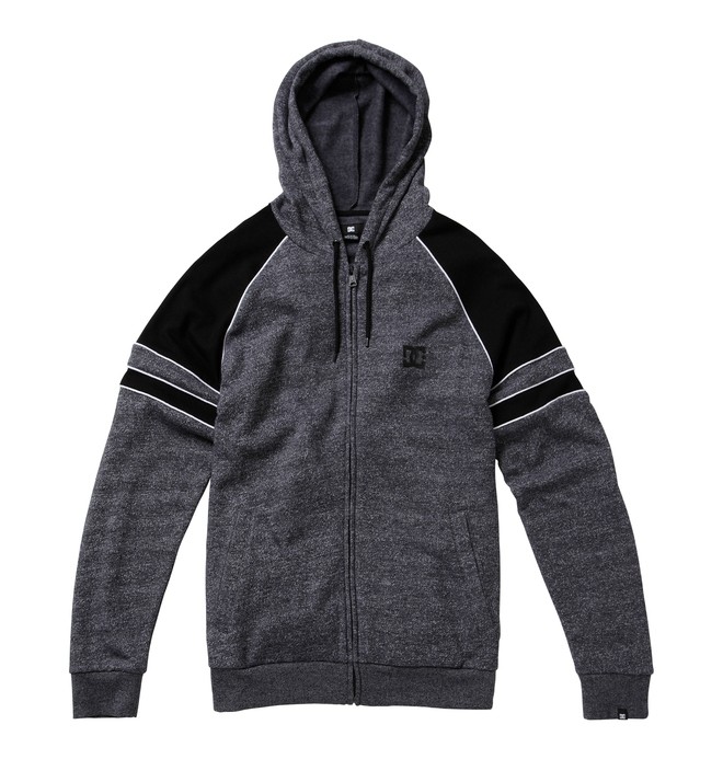 dcshoes, Men's Fontaine Full Zip Sweatshirt, HEATHER BLACK (kvjh) 0 Men's Fontaine Full Zip Sweatshirt ADYFT00073 DC Shoes