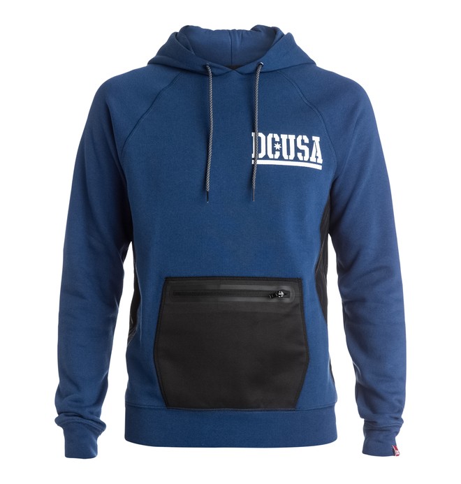 dcshoes, Men's RD Squalor Raglan Hoodie, ESTATE BLUE (bsw0) 0 Men's RD Squalor Raglan Hoodie ADYFT03118 DC Shoes